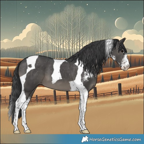 Horse Color:Black Sabino Tobiano Varnish 
