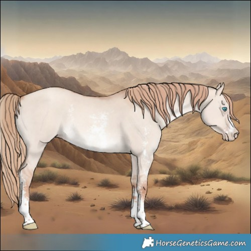 Horse Color:Gold Champagne Dun Sabino 