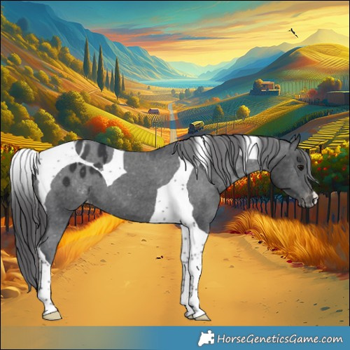 Horse Color:Black Tobiano Varnish 