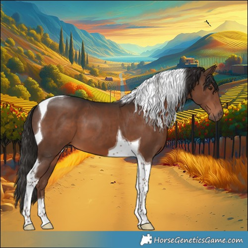 Horse Color:Liver Chestnut Tobiano 