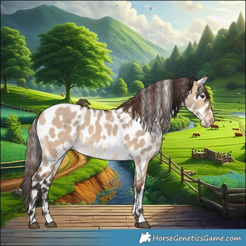 Horse Color:White Spotted Bay Dun Appaloosa 