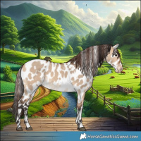 Horse Color:White Spotted Bay Dun Appaloosa 
