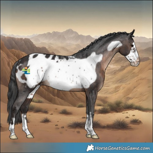Horse Color:Brown Frame Appaloosa Rabicano 