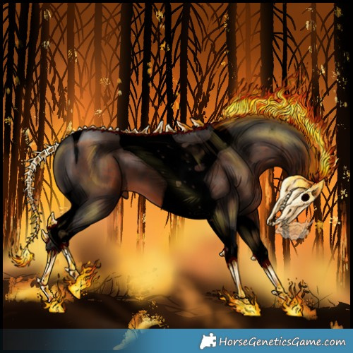 Horse Color:Void Liver Chestnut Splash Tobiano 