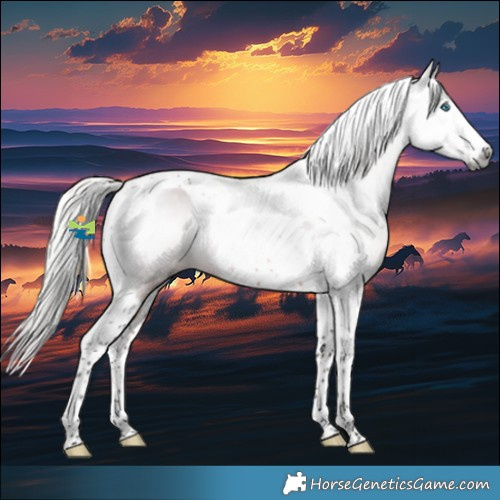 Horse Color:Gray Silver Brown Tobiano Frame Rabicano 