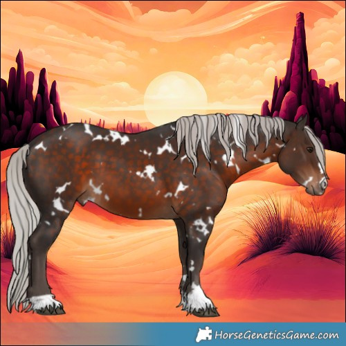 Horse Color:White Spotted Silver Brown