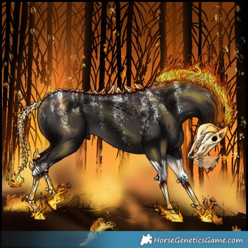 Horse Color:Powder White Liver Chestnut Mushroom Splash 