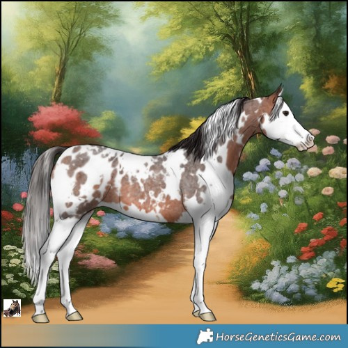 Horse Color:White Spotted Bay Roan Splash Appaloosa