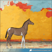 Horse Color:Liver Red Dun Tobiano Rabicano 
