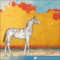 Horse Color:White Spotted Liver Red Dun Sabino 
