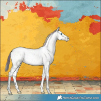 Horse Color:Nacre White Spotted Bay Ice Roan Splash Rabicano 