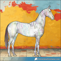 Horse Color:Nacre White Spotted Brown Ice Dun