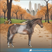 Horse Color:Brown Merle Tobiano 