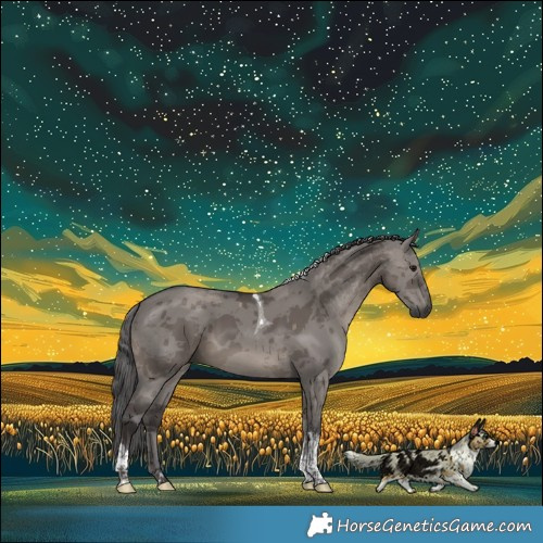 Horse Color:Smoky Grullo Merle Tobiano 