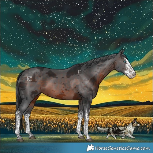 Horse Color:White Spotted Brown Merle