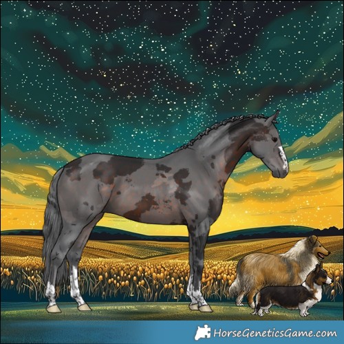 Horse Color:Brown Merle 