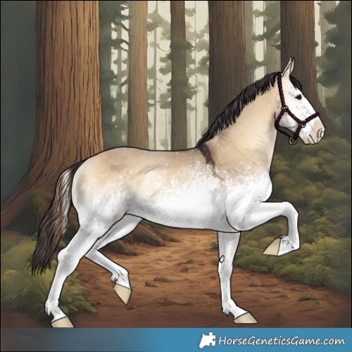 Horse Color:White Spotted Buckskin Onyx Rabicano 