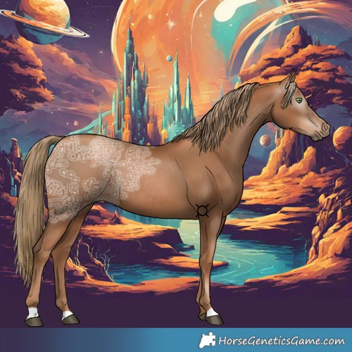 Horse Color:Gray Chestnut Ice Pearl 