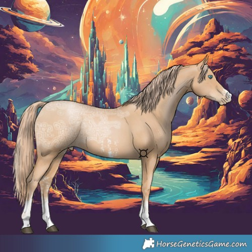 Horse Color:Chestnut Ice Pearl Sabino 