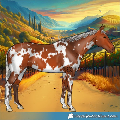 Horse Color:White Spotted Silver Bay 