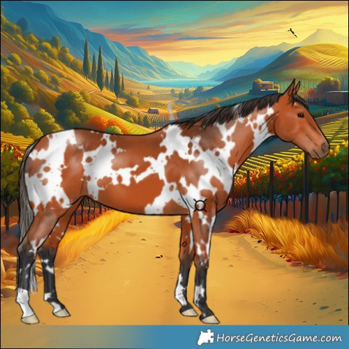 Horse Color:White Spotted Bay 