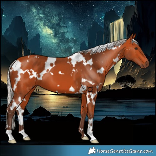 Horse Color:White Spotted Silver Bay