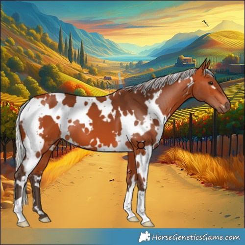 Horse Color:White Spotted Silver Bay 