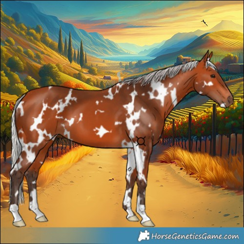 Horse Color:White Spotted Silver Bay 