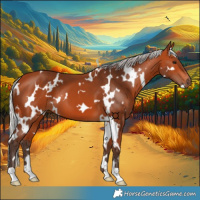 Horse Color:White Spotted Silver Bay 