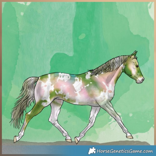 Horse Color:Watercolor White Spotted Liver Red Onyx 
