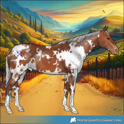 Horse Color:White Spotted Silver Bay Appaloosa 