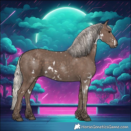 Horse Color:White Spotted Silver Black 