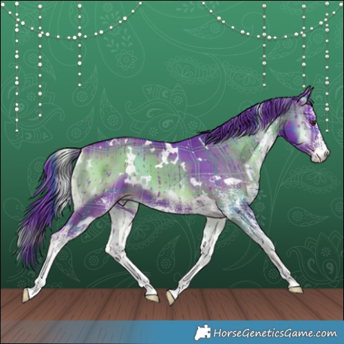 Horse Color:Watercolor Plaid White Spotted Liver Red Onyx