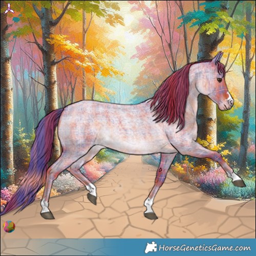 Horse Color:Watercolor Plaid  Liver Red Roan 