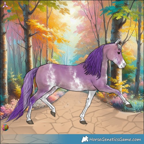 Horse Color:Watercolor White Spotted Bay 