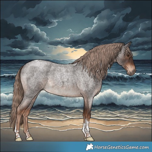 Horse Color:Liver Red Roan Tobiano 