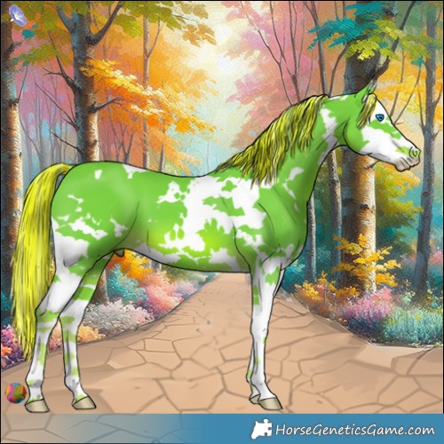 Horse Color:Painted Watercolor White Spotted Chestnut Splash 
