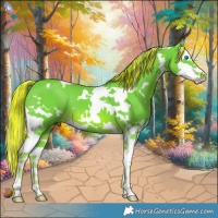 Horse Color:Painted Watercolor White Spotted Chestnut Splash 