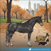 Horse Color:Platinum Liver Chestnut Tobiano Rabicano