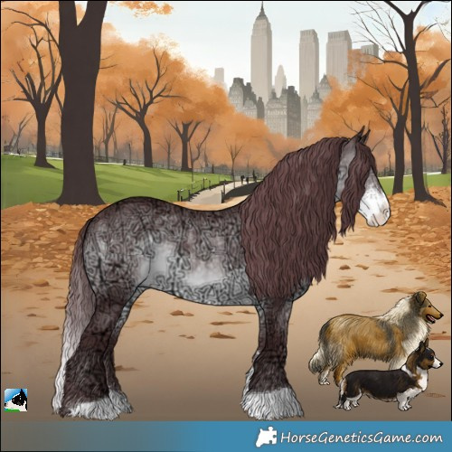 Horse Color:Chocolate Brown Chinchilla Ice Sabino 