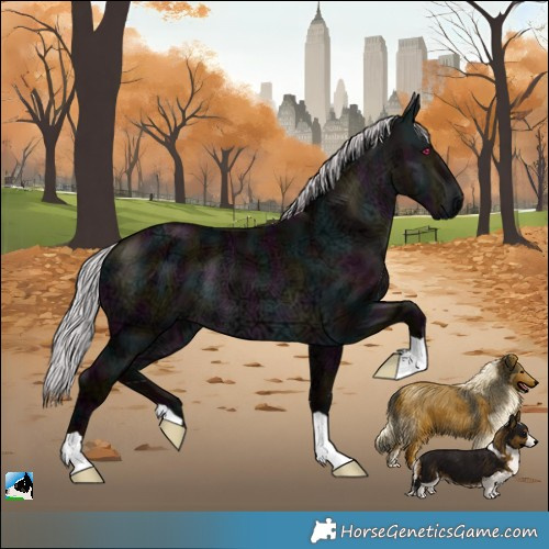 Horse Color:Midnight Chocolate Silver Brown Chinchilla Ice