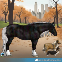 Horse Color:Midnight Chocolate Silver Brown Chinchilla Ice 