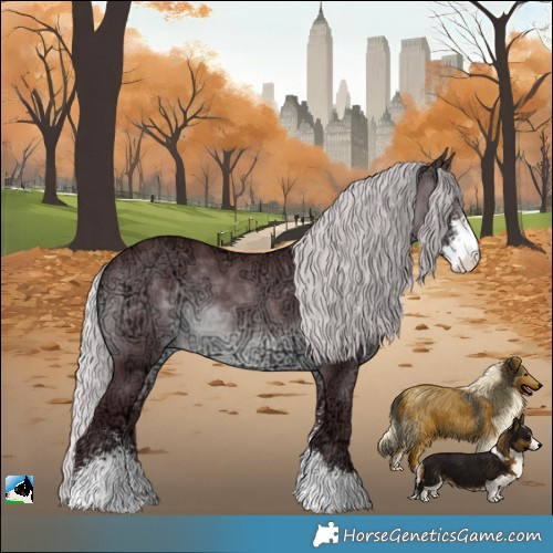 Horse Color:Chocolate Silver Brown Chinchilla Ice Sabino Rabicano
