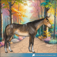 Horse Color:Powder White Buckskin 