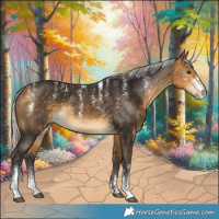 Horse Color:Powder White Silver Buckskin