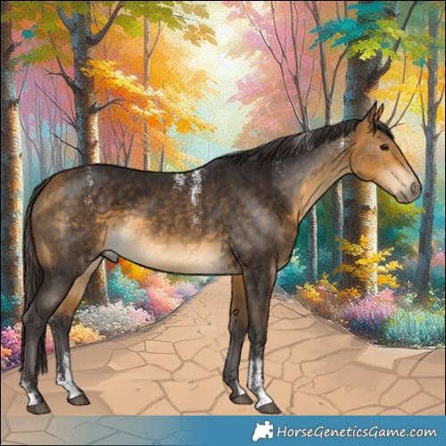 Horse Color:Powder White Buckskin 