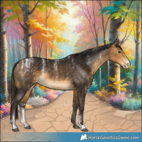 Horse Color:Powder White Buckskin