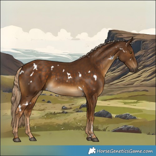 Horse Color:White Spotted Chocolate Palomino