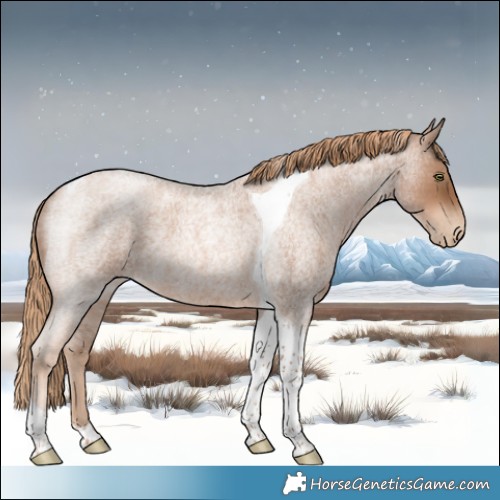 Horse Color:Liver Red Roan Pearl Tobiano