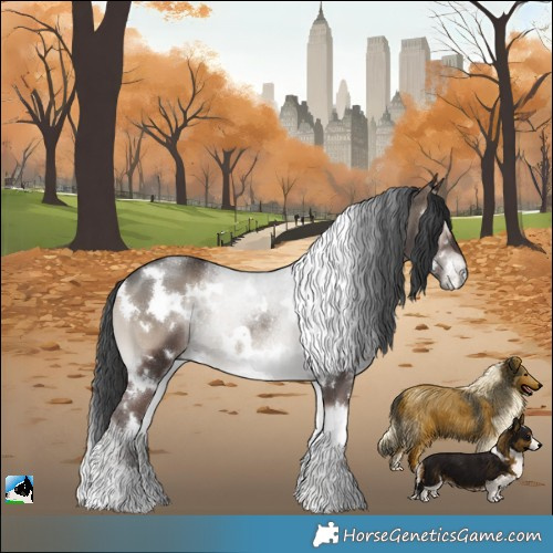 Horse Color:White Spotted Blue Onyx 